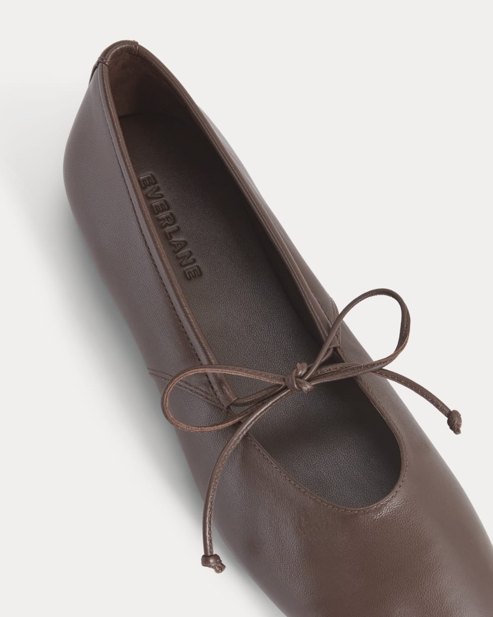 Leather Keyhole Flat | Burnt Umber - Image 7
