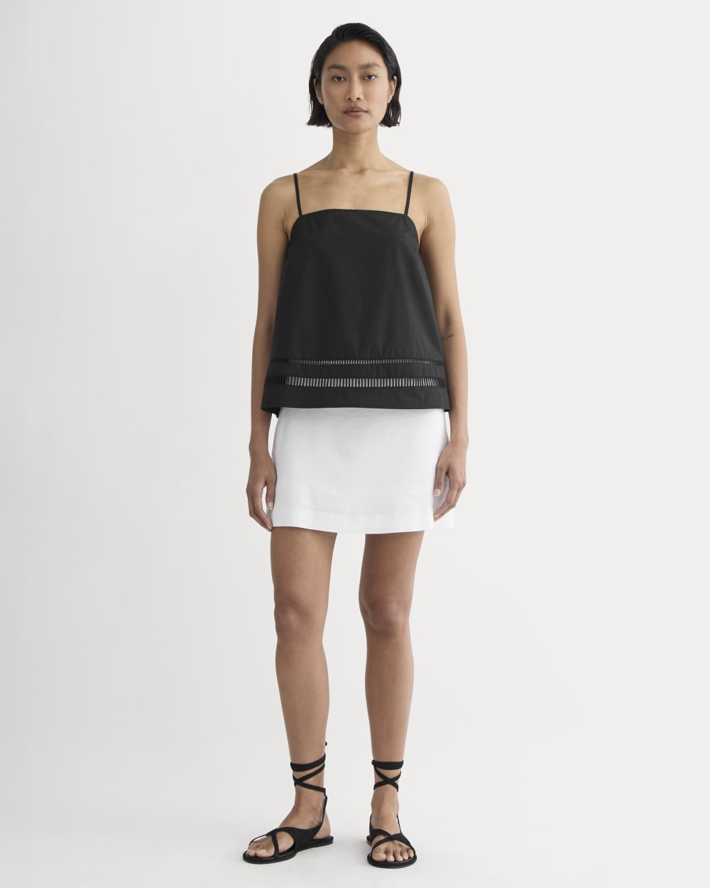 The Lace Trim Tank | Black - Image 3