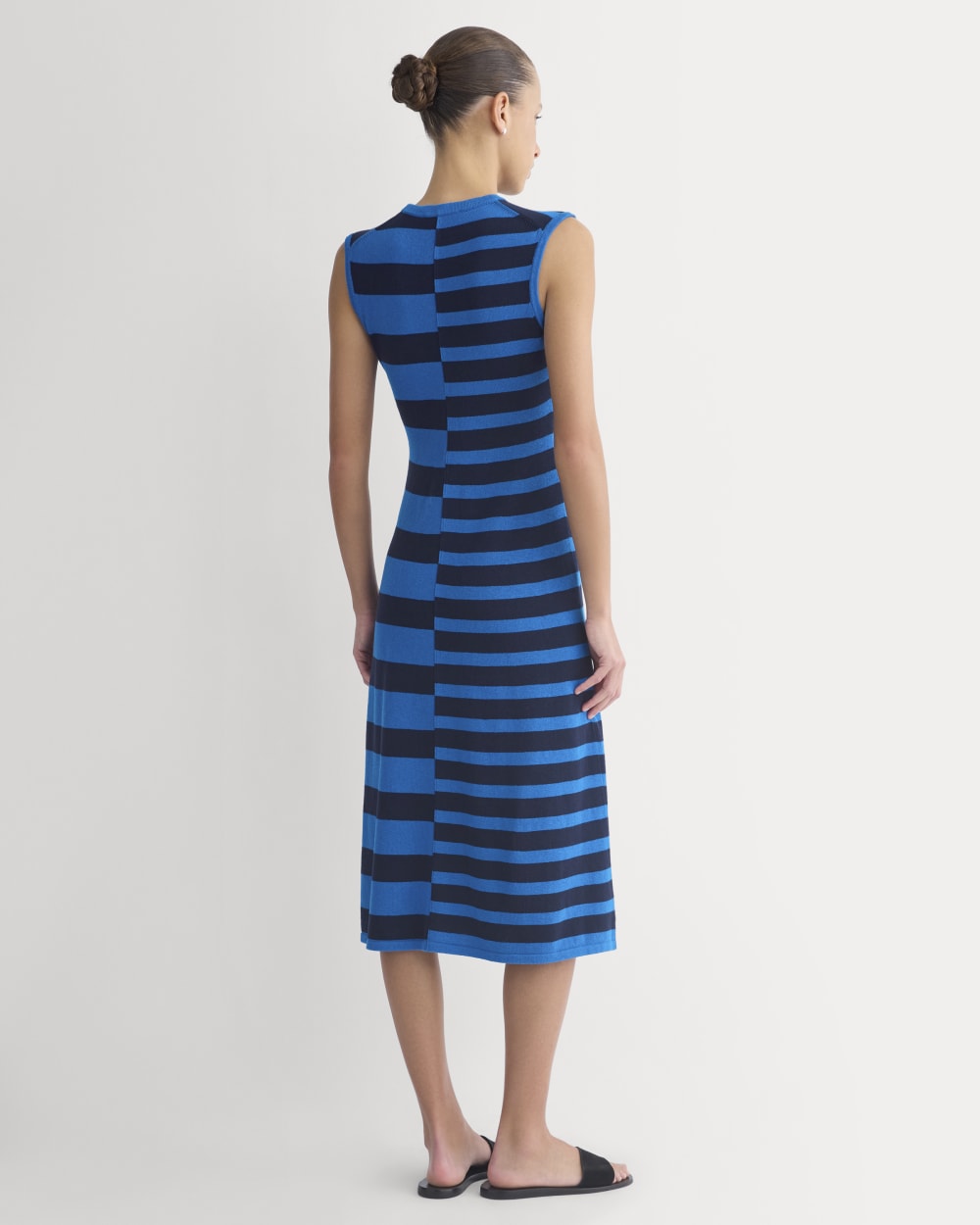 Striped Sweater Midi Dress | Imperial Blue/True Navy Duo Stripe - Image 4