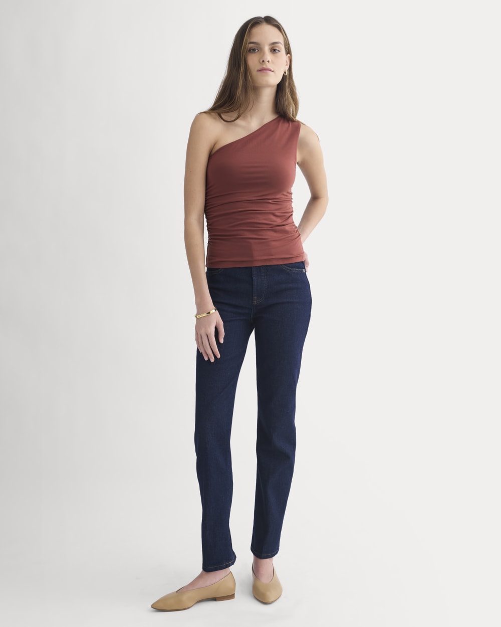 One-Shoulder Top | Henna Red - Image 3