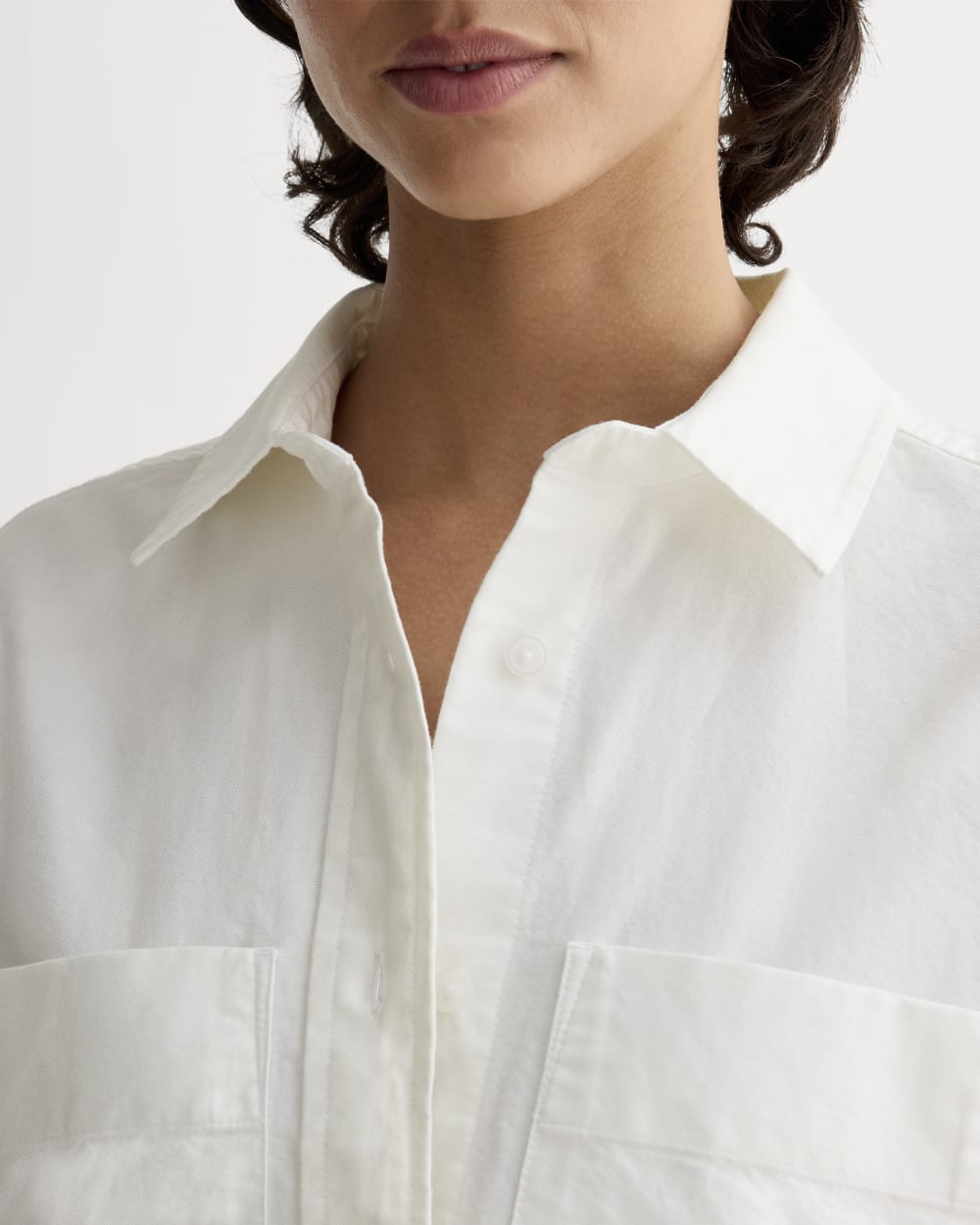 The Oxford Short-Sleeve Shirt Dress | White - Image 4