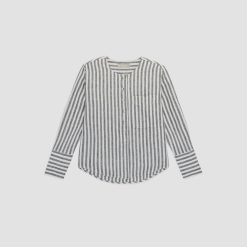 Alternative view of The Linen Popover Shirt | Bone/Navy