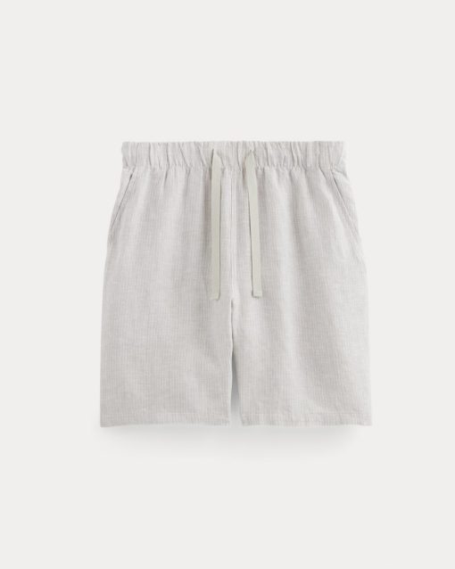 Alternative view of The Linen Easy Short | Stone / White