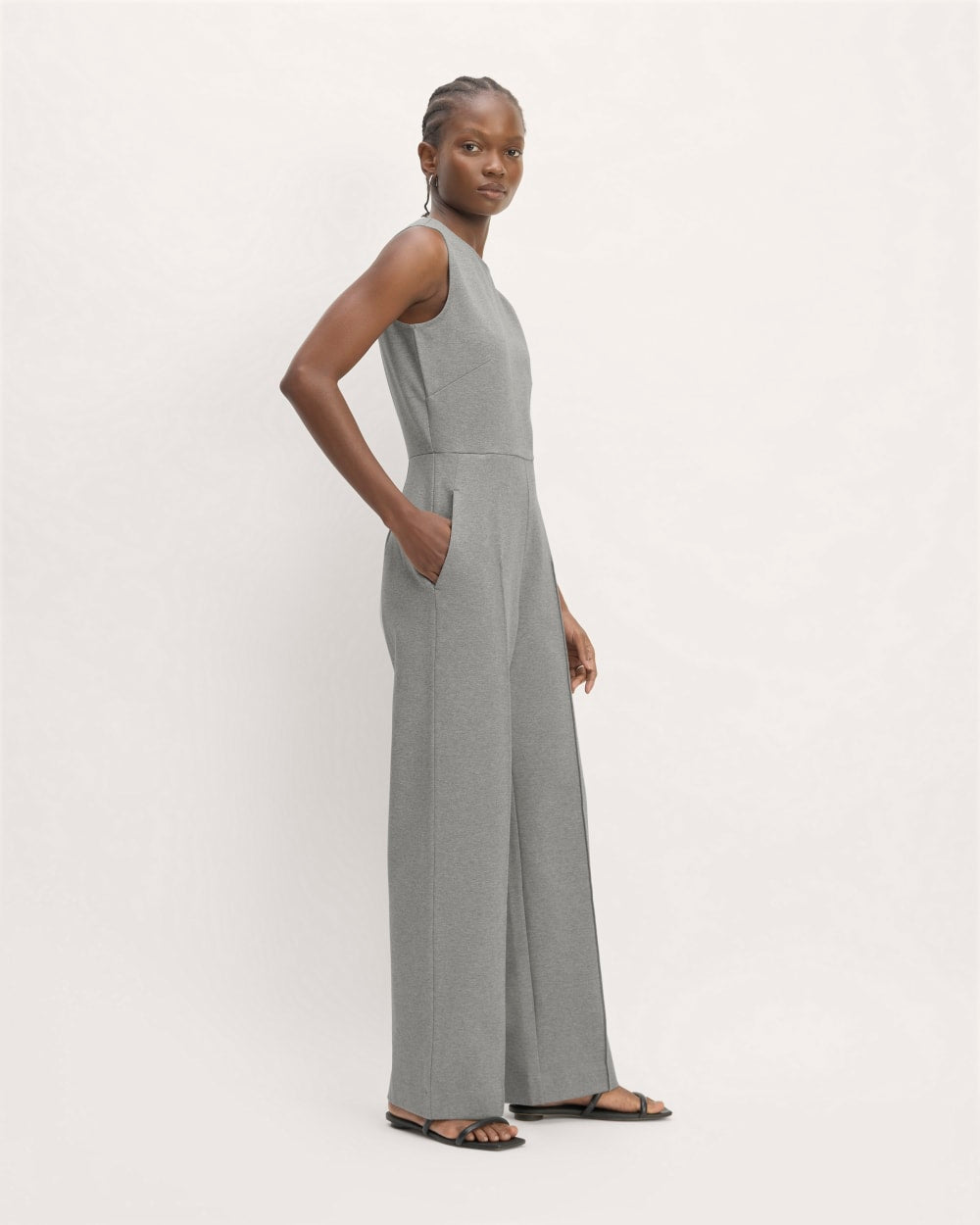 The Dream Jumpsuit | Mid Heather Grey - Image 4