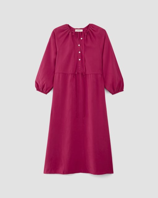 Alternative view of The TENCEL™ Gathered Maxi Dress | Red Currant
