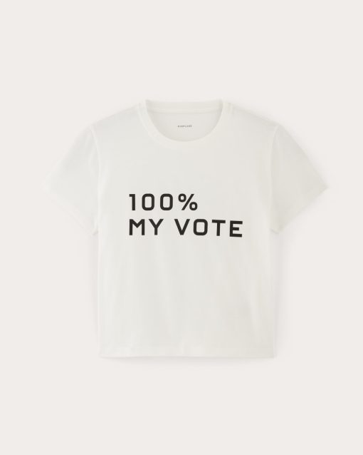 Alternative view of The Voter Tee in Essential Cotton | White