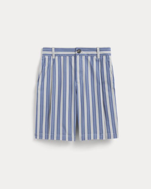 Alternative view of The Pleated Chino Short | Dutch Blue / Natural