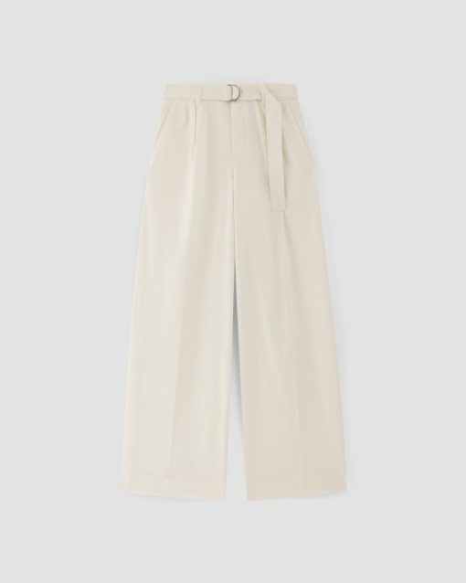 Alternative view of The Pleated Wide-Leg Chino | Bone