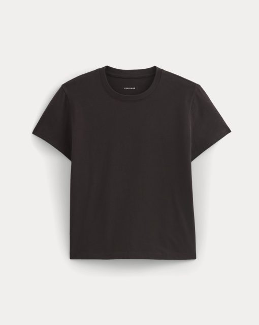 Alternative view of The Box-Cut Tee in Essential Cotton | Dark Chocolate | No Pocket