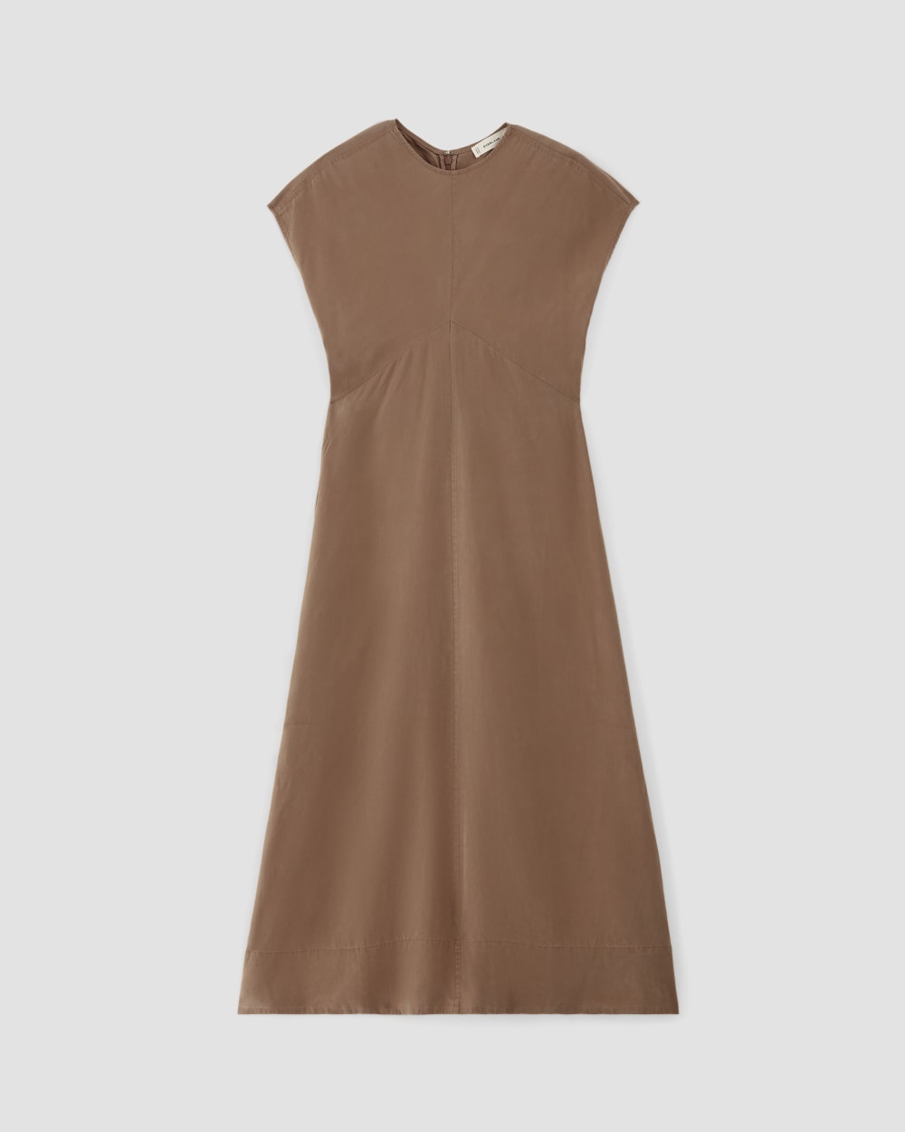 The TENCEL™ Short-Sleeve Midi Dress | Carob Brown - Image 2