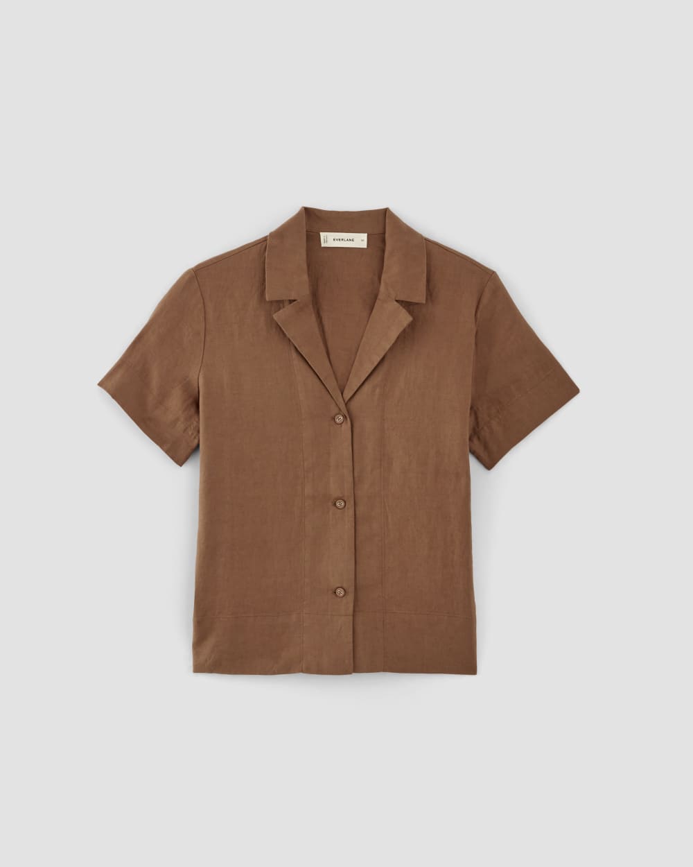 The Notch Shirt in Linen | Carob Brown - Image 2