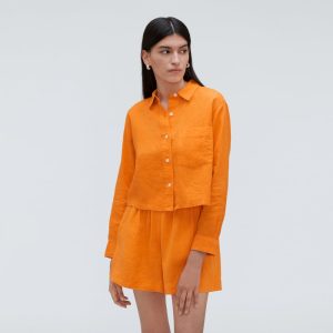 Alternative view of The Linen Way Short Shirt | Turmeric