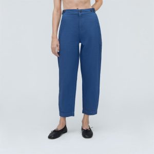 Alternative view of The Fatigue Barrel Pant | Deep Blue