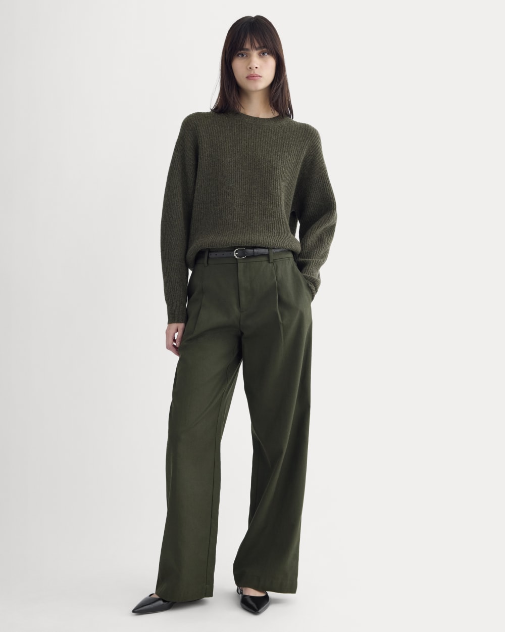 The Cocoon Crew in Wool Cashmere | Heather Beech - Image 3