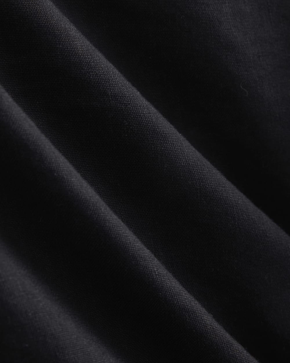 Tie-Neck Dress in Stretch Linen | Black - Image 8