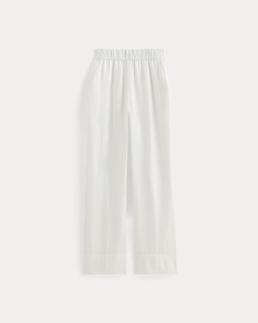 Alternative view of The Linen Easy Pant | White