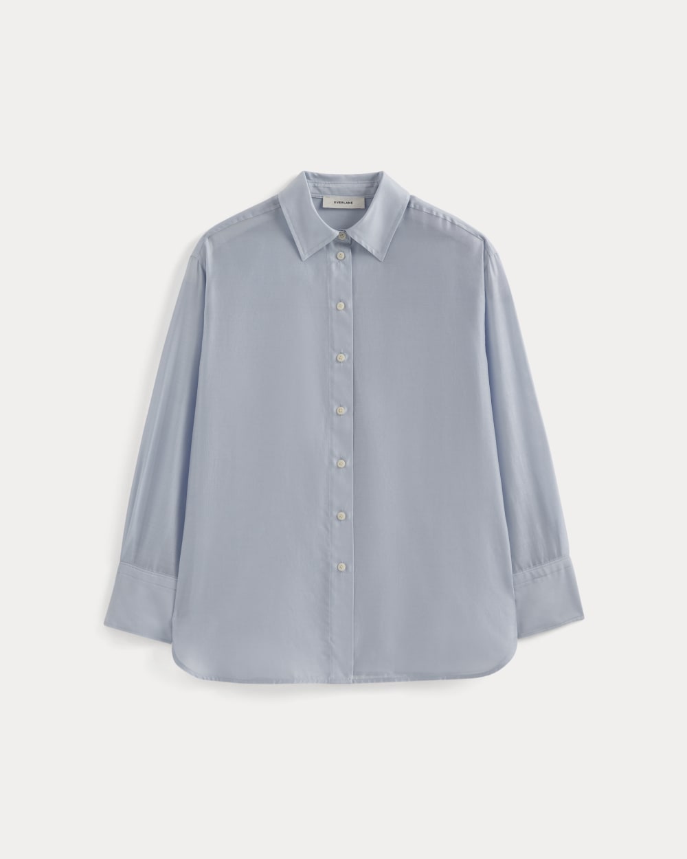 Oversized Shirt in Cotton-Silk Organza | Kentucky Blue - Image 2