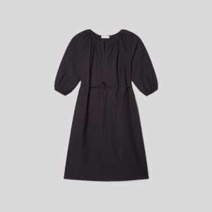 Alternative view of The Raglan Sleeve Poplin Dress | Black