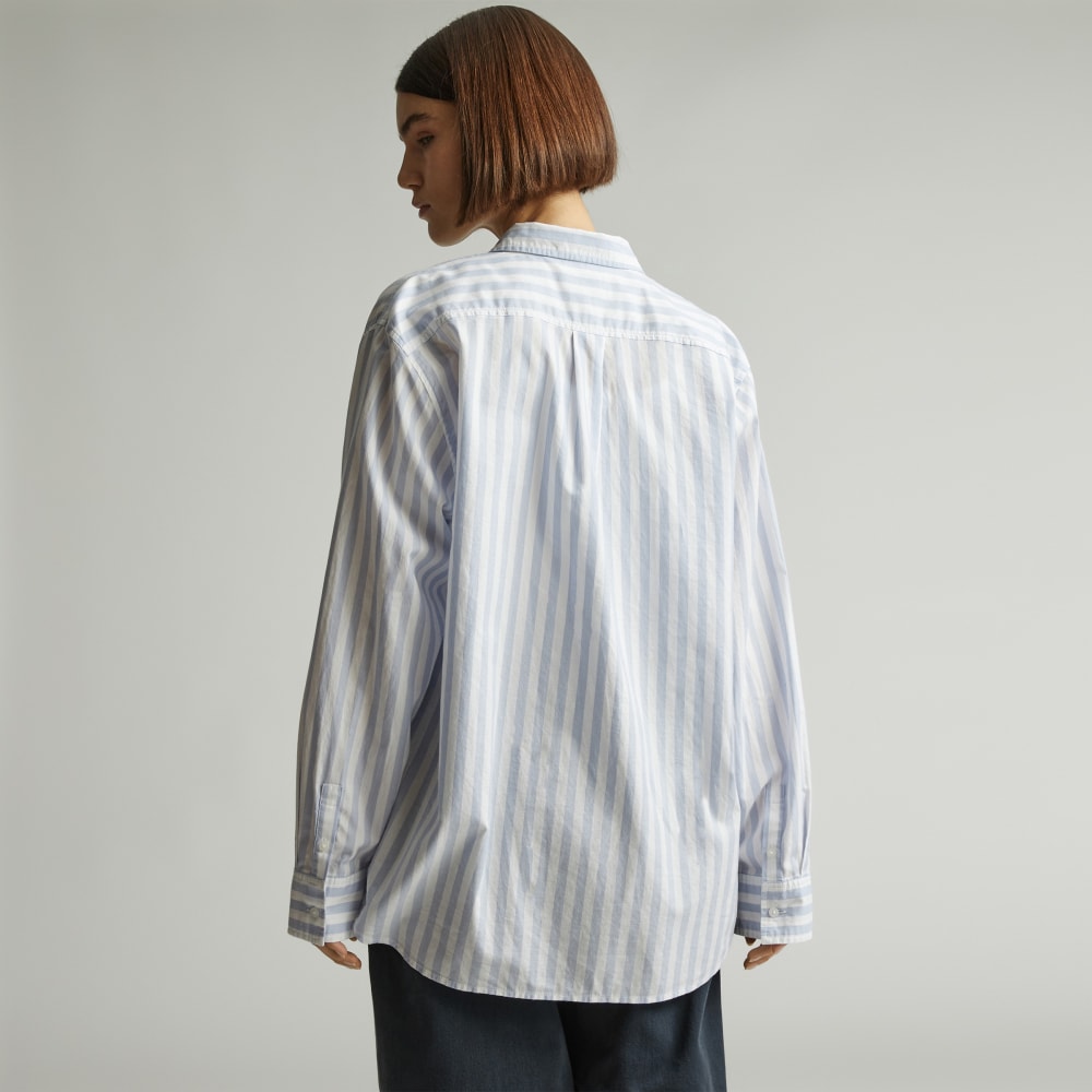 The Must-Have Shirt in Silky Cotton | Periwinkle / White - Image 3