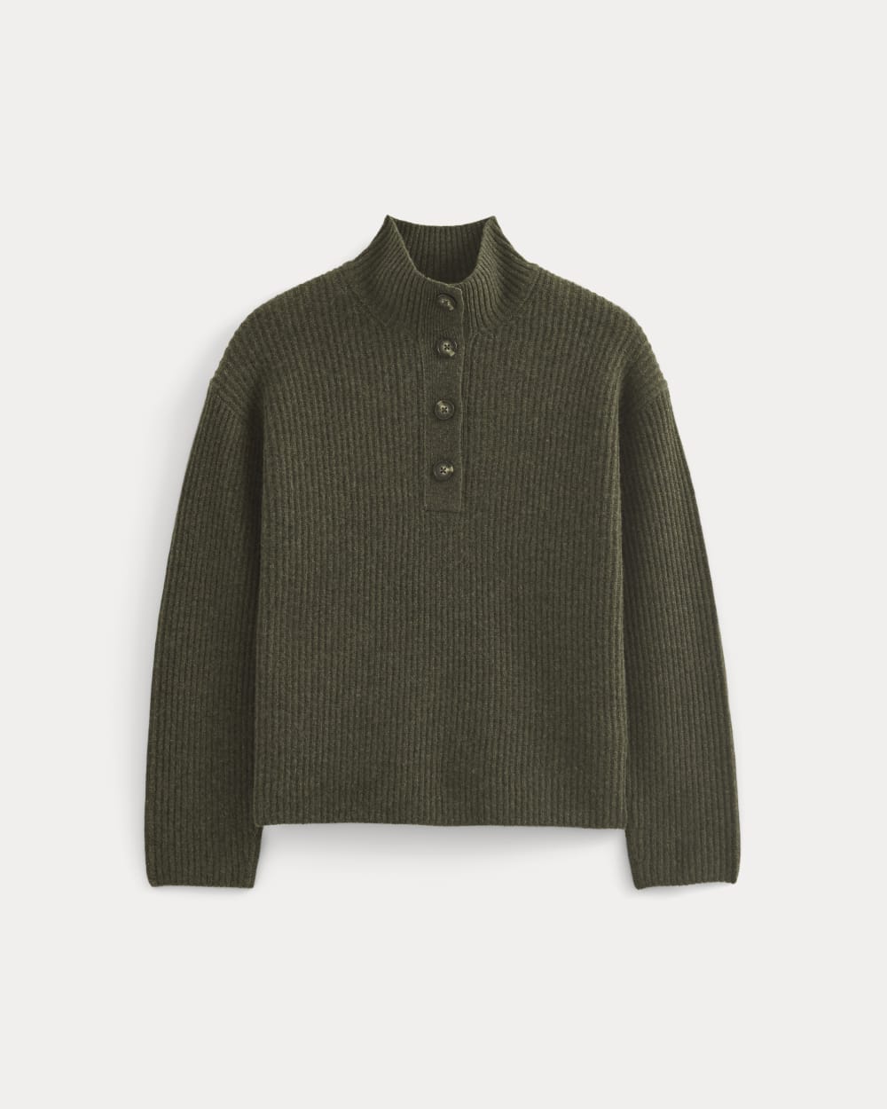 The Cocoon Henley in Wool Cashmere | Heather Beech - Image 2