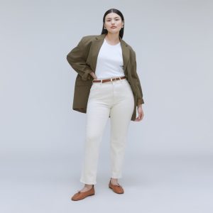 The Cheeky Hourglass Jean | Ecru | 26.5 Inseam