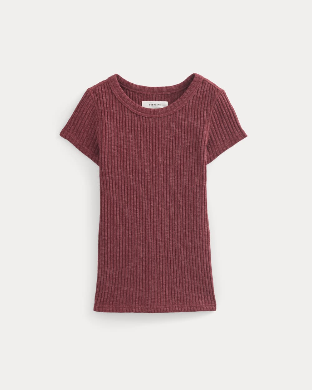 The Cozy Rib Tee | Pomegranate - Image 2