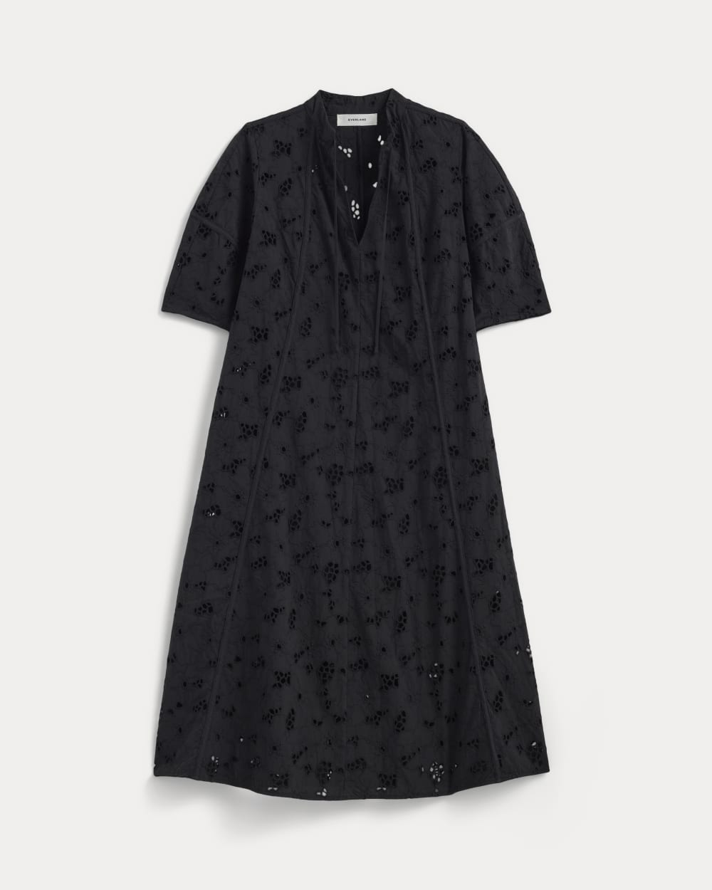 The Eyelet Midi Dress | Black - Image 2