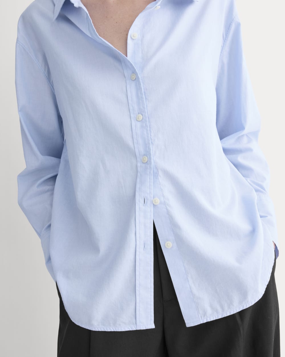 Everyday Shirt in Silky Cotton | Light Blue - Image 4