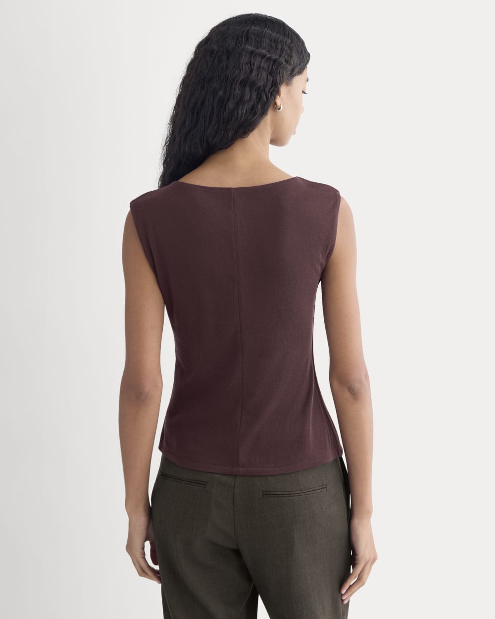 Sleeveless Button-Up in Butterluxe | Deep Plum - Image 5