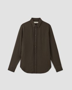 Alternative view of The City Stripe Relaxed Shirt | Cocoa / Black