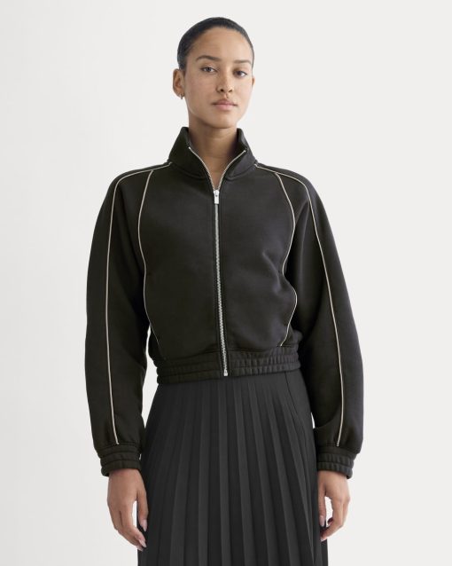 Luxe Fleece Track Jacket | Black