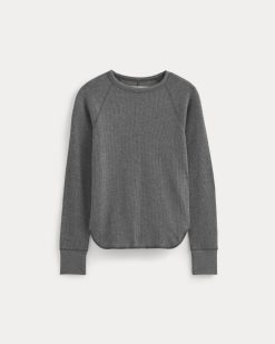 Alternative view of Slim-Fit Crew in Cozy Waffle | Heathered Charcoal