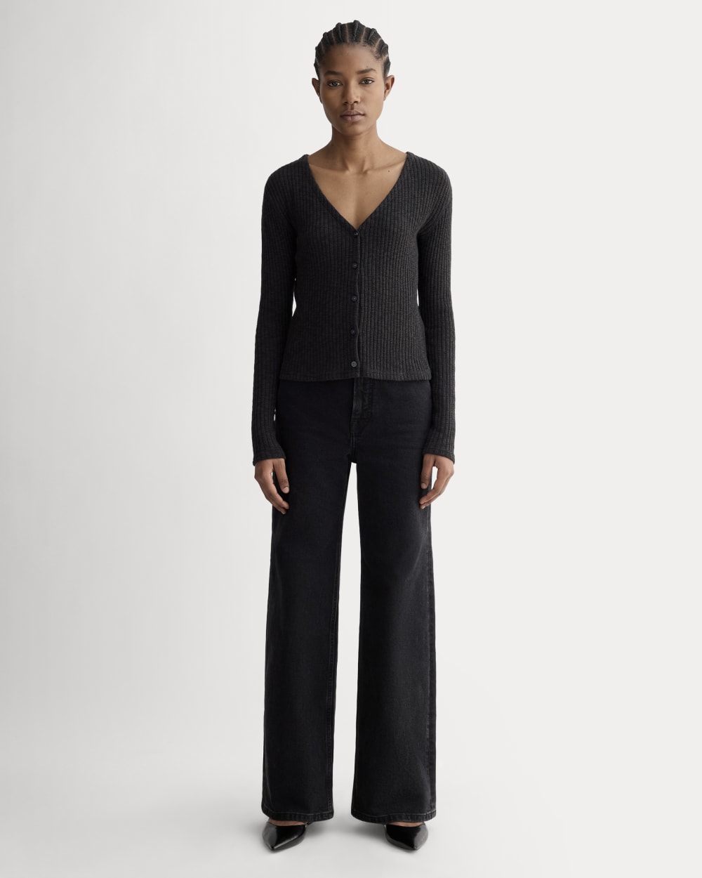 The Cozy Rib Cardigan | Black - Image 3
