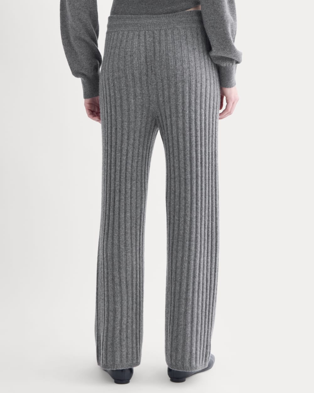 Straight-Leg Pant in Wool Cashmere | Heather Charcoal - Image 5