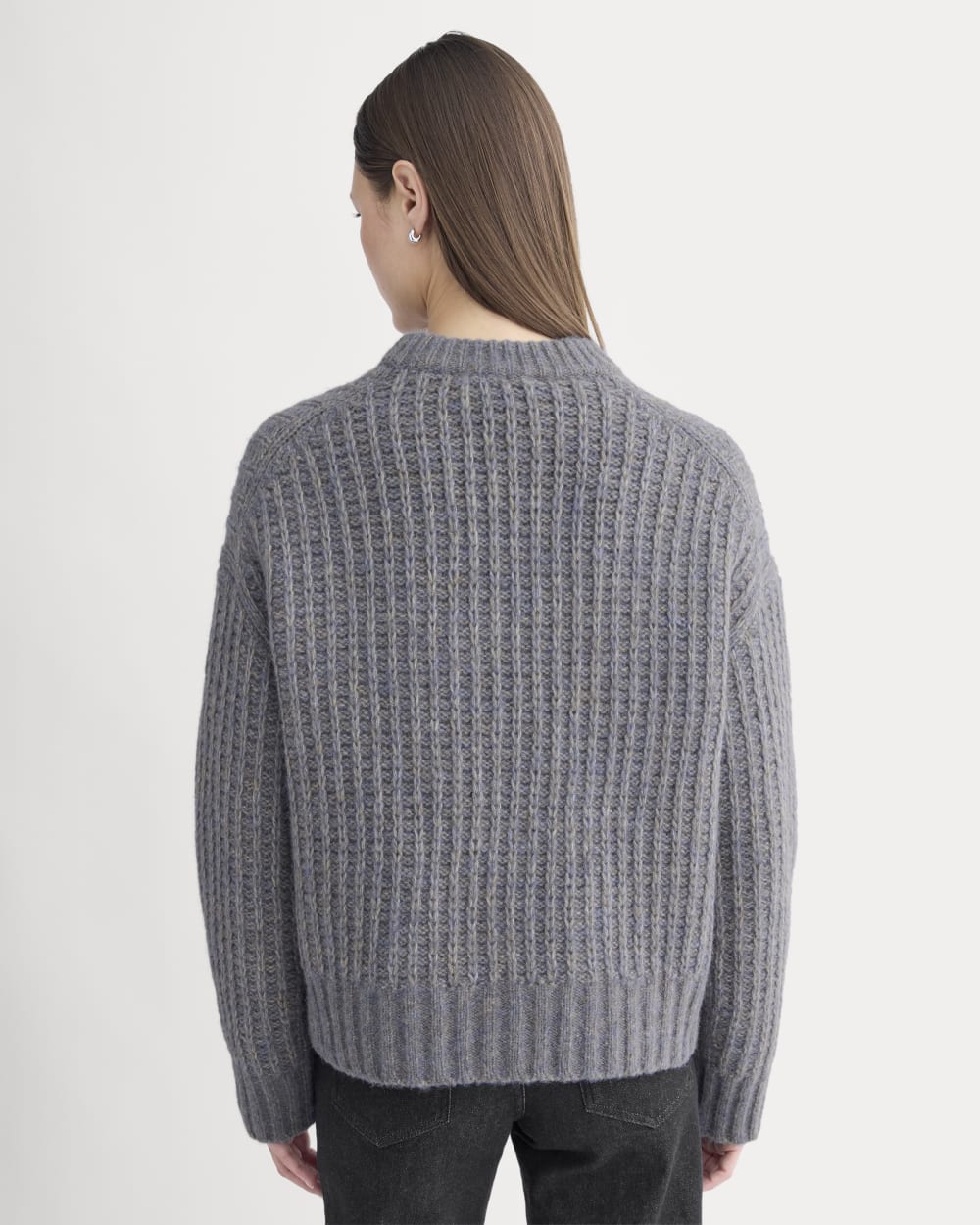 Waffle Sweater in Cloud | Blue Multi Twist - Image 6