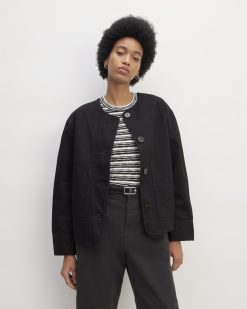 The Denim Barrel Jacket | Black