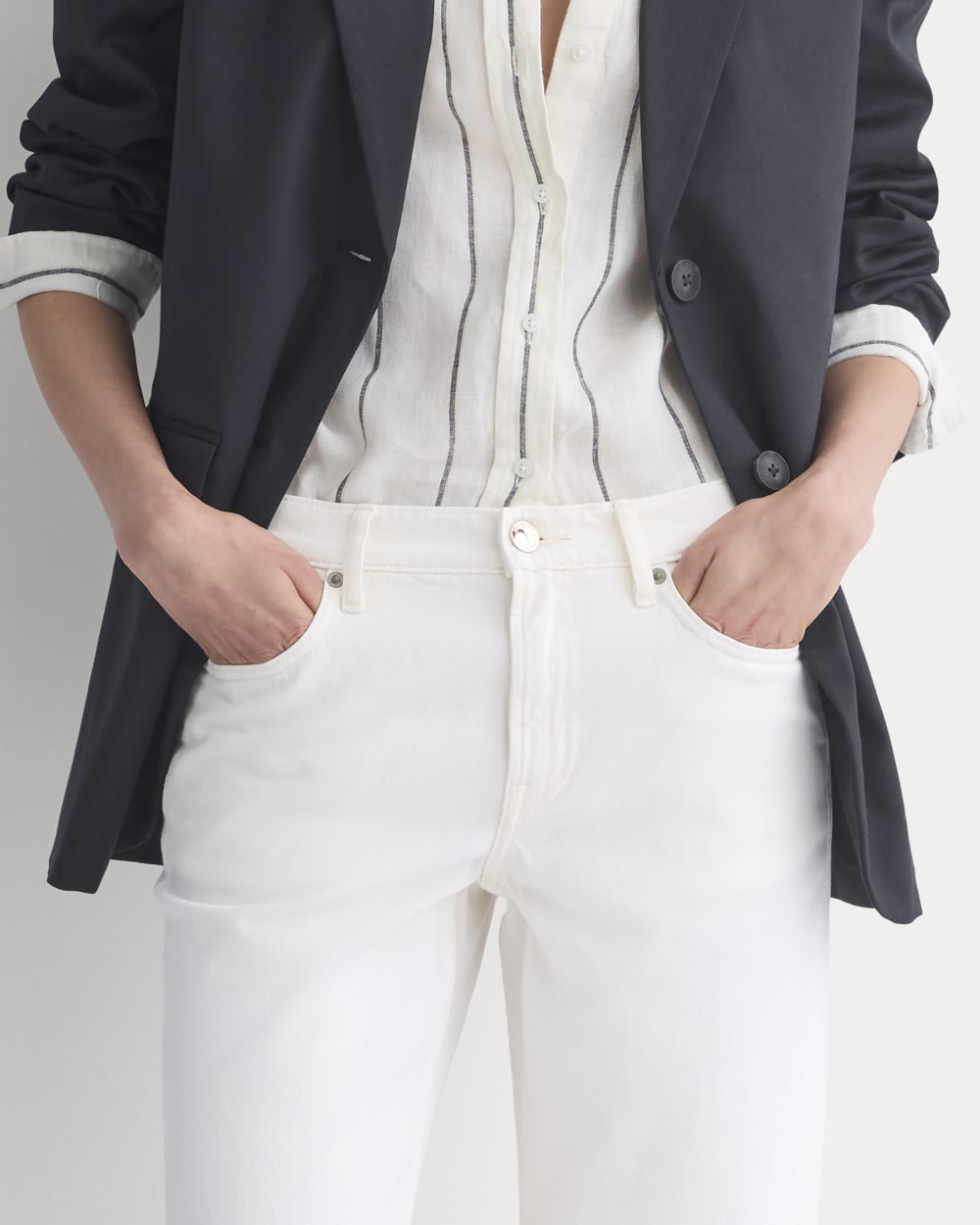 Low-Rise Straight Jean | Ecru - Image 4