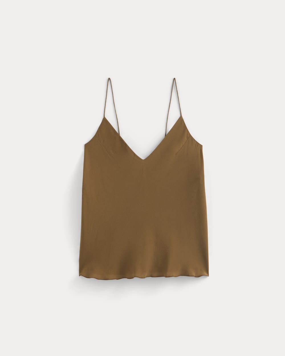 The Tie Back Cami in Washable Silk | Toffee - Image 2