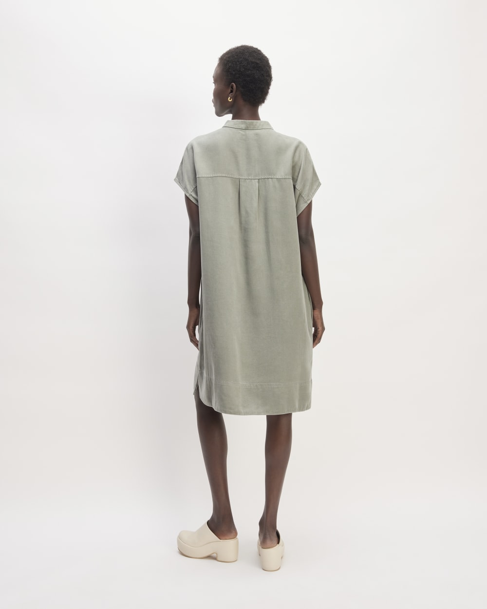 The TENCEL™ Easy Workwear Dress | Sage Green - Image 6