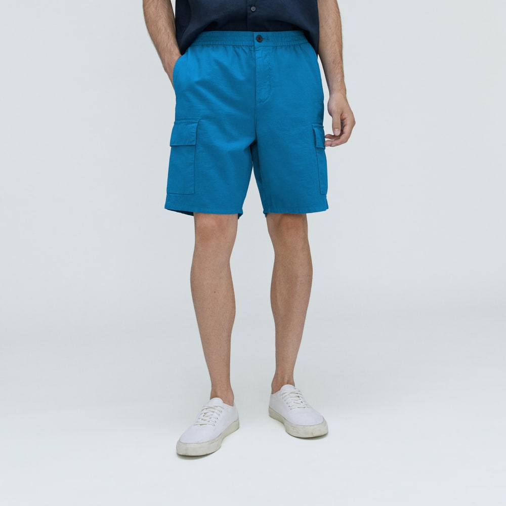 The Cotton Linen Short | Horizon Blue - Image 2