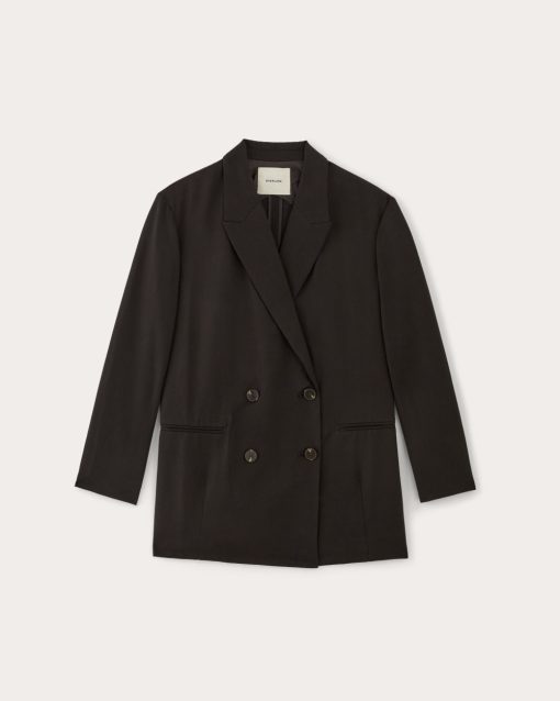 Alternative view of The Double-Breasted Blazer in Buttersmooth | Black