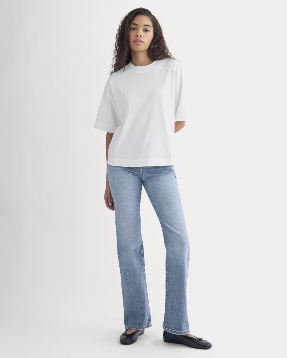 Oversized Seamed Tee | White - Image 3