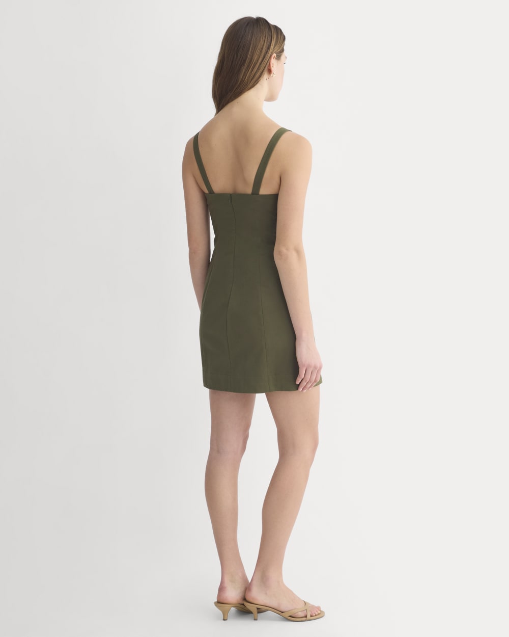 Seamed Mini Dress | Olive Night - Image 5