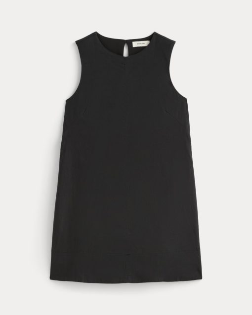 Alternative view of The Shift Dress in Stretch Linen | Black