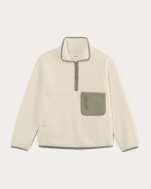 Alternative view of The ReNew Fleece Oversized Half-Zip | Heathered Oat