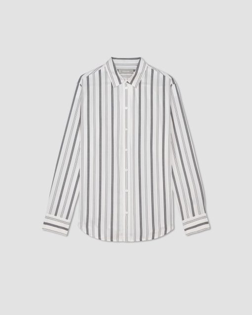 Alternative view of The Must-Have Shirt in Silky Cotton | Bone / Black