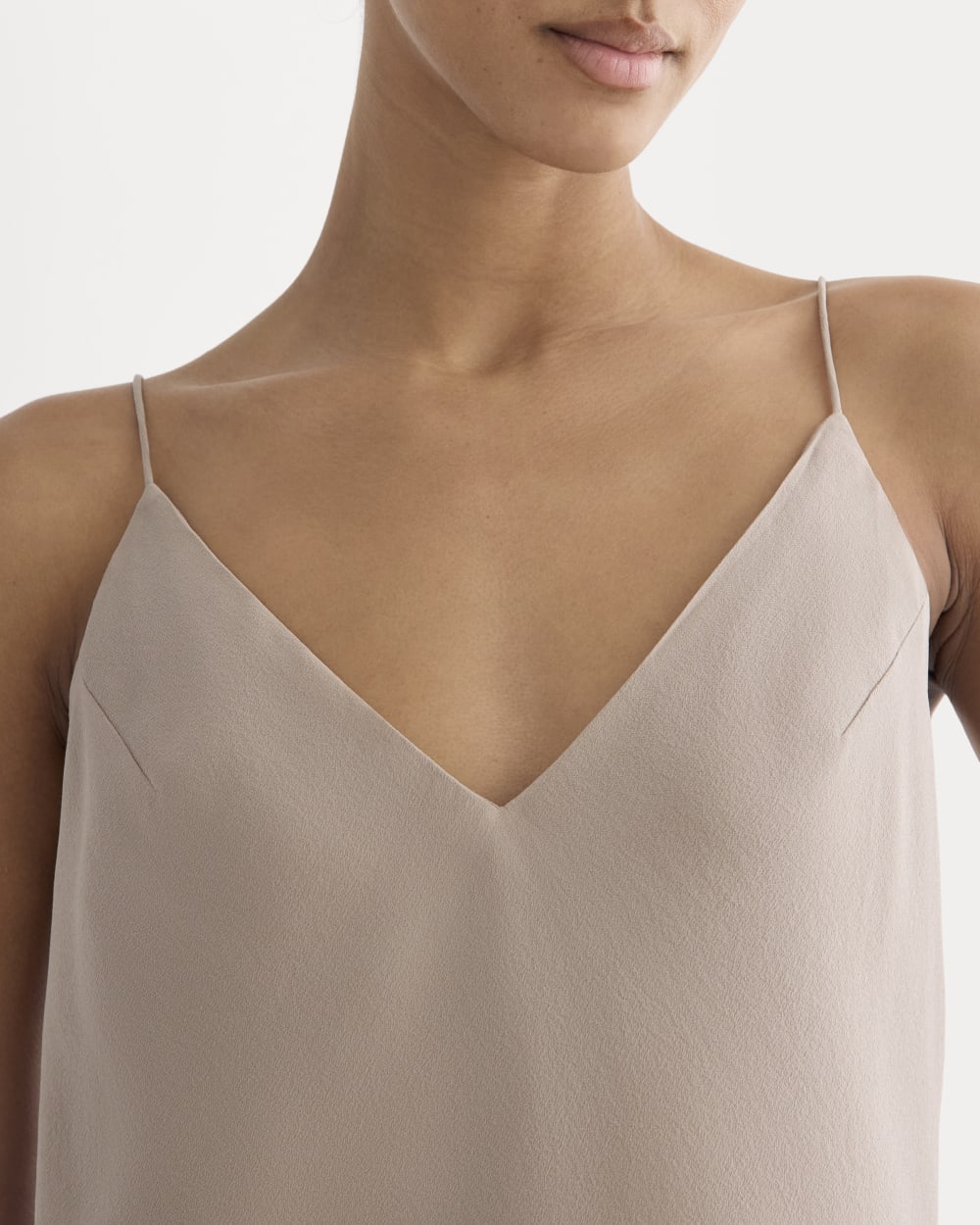 The Tie Back Cami in Washable Silk | Burnt Sugar - Image 4