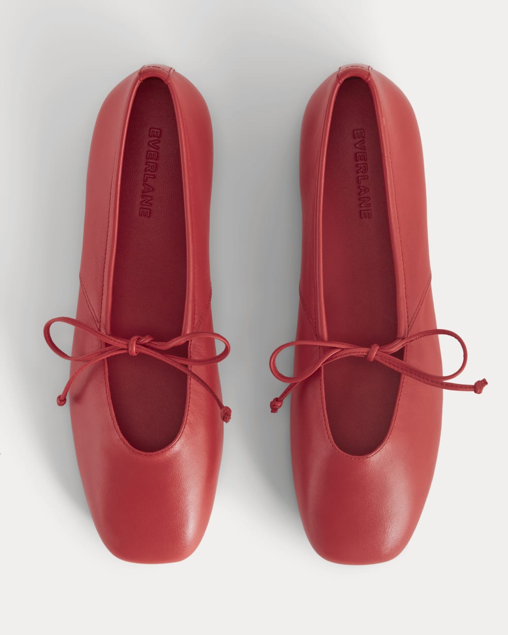 Leather Keyhole Flat | Classic Red - Image 3