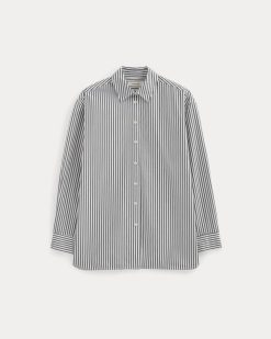 Alternative view of The Boyfriend Shirt in Ultrasoft Cotton | Optic White / Black