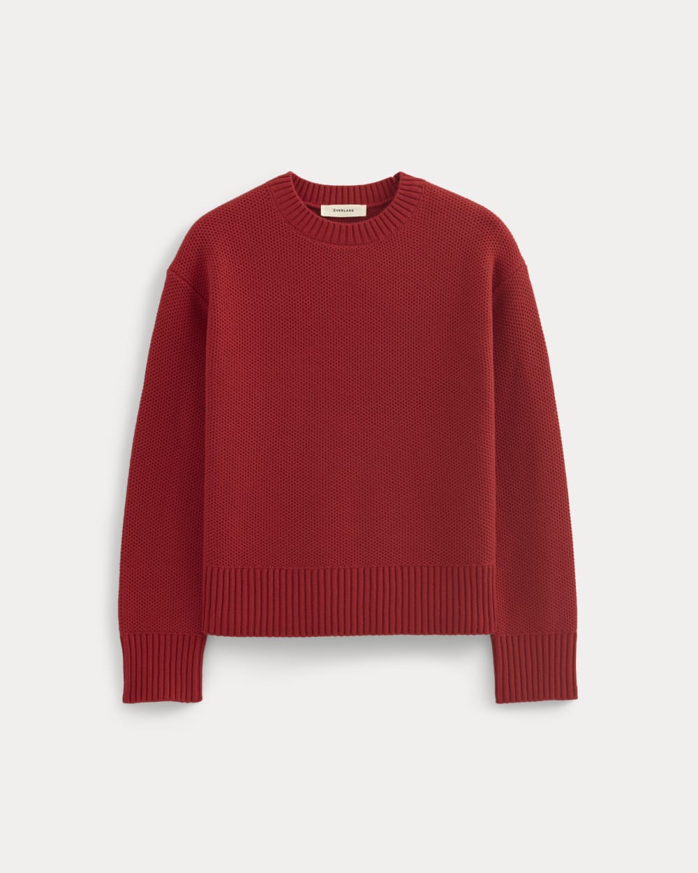 The Cotton Honeycomb Square Crew | Berry Red - Image 2